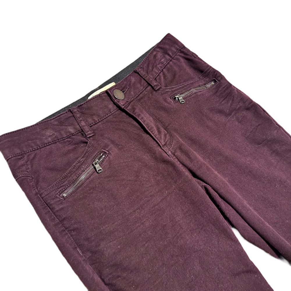 Democracy Jeans Women's 6 Ab Technology Maroon Skinny Stretch Denim - Picture 6 of 6